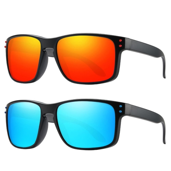 Polariserade solglasögon TR90 Sportkörning Fiske Solglasögon UV400 skydd Gray Blue-Mirrored Silver