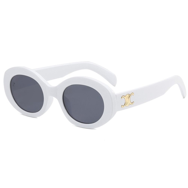 Polariserade solglasögon för kvinnor, unisex y2k-nyanser, trendiga UV400-skydd White