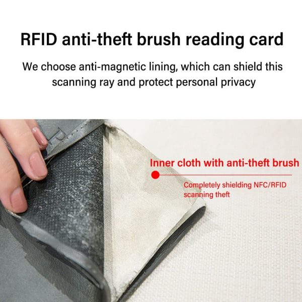 RFID-läderpassväska Dokumentpaket light brown