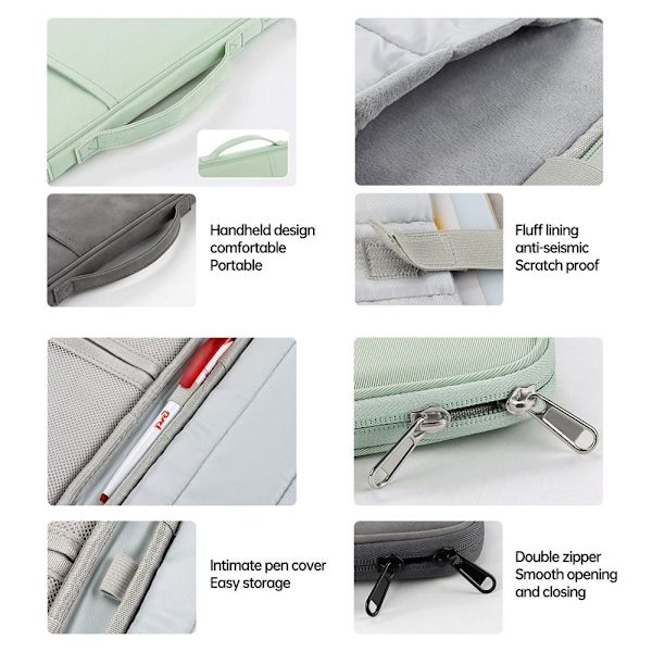 Tablettfodral Case Skyddsväska USB kabelförvaring för iPad Dark Grey For 12-13 inch