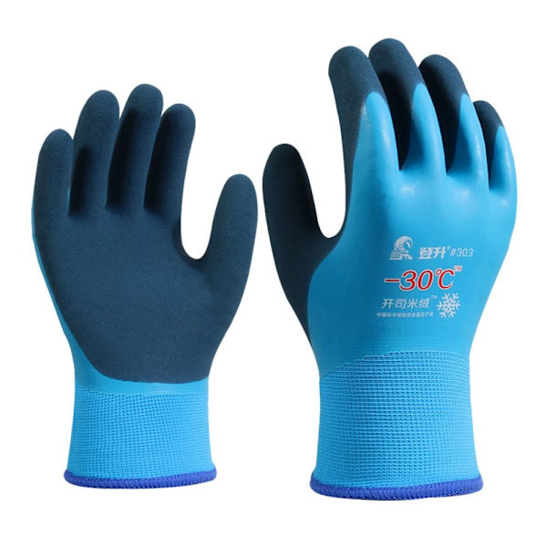 Thermal vinterarbetshandskar Utomhussporter Kallbeständiga skyddshandskar blue