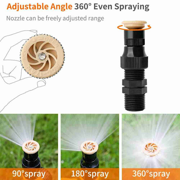 360° roterande gräsmatta Ground Insert Automatisk sprinklervattensprinkler green