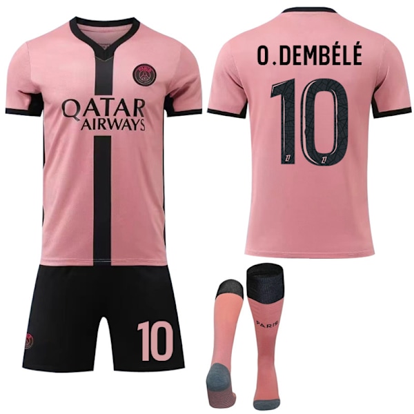 24-25 Paris Saint-Germain Udebane Børne Voksen Fodboldtrøje No.10 O.Dembélé 26