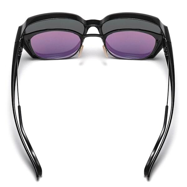 Polariserad passform över glasögon Solglasögon UV-skydd Bärs över receptbelagda glasögon Bright Black