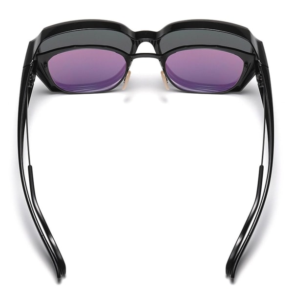 Polariserad passform över glasögon Solglasögon UV-skydd Bärs över receptbelagda glasögon Matte Black