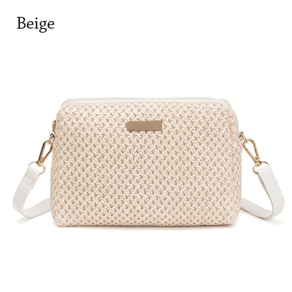 Dam Halmvävd väska Small Solid Mobil Bohemia Axelväska Beige