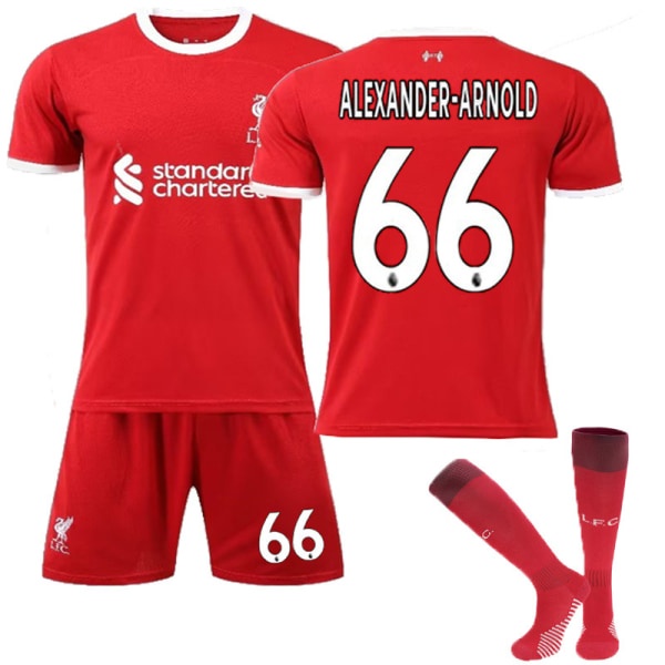 23-24 Liverpool Home Kids Football Shirt Kit nr 66 ALEXANDER 24