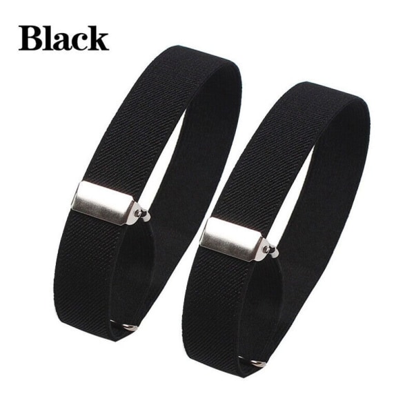 1 par elastiska skjortärmhållare Strumpeband Armbandsmanschetter Black