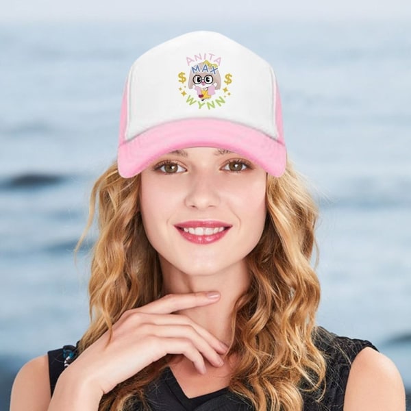 Anita Max Wynn Hat Rolig Snygg Trucker Hatt För Män Kvinnor I Need A Max Win Caps Pink