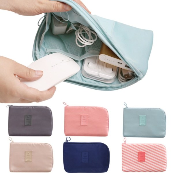 Bärbar datakabel förvaringsväska Case Organizer Multifunktions USB -kabel Headsetficka 3