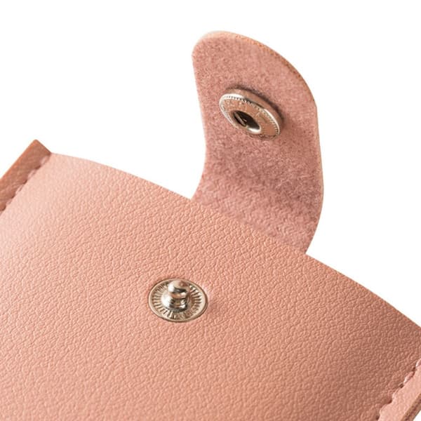 5 Kortfickor PU Läder Slim ID-Korthållare Miniplånböcker Red