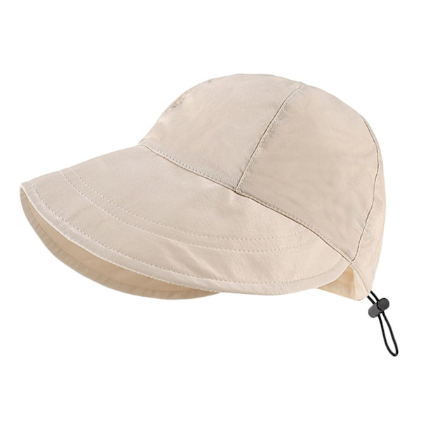 Hatt med bred brätte Dragsko Justerbara Kepsar Herr Dam Strandhatt Beige