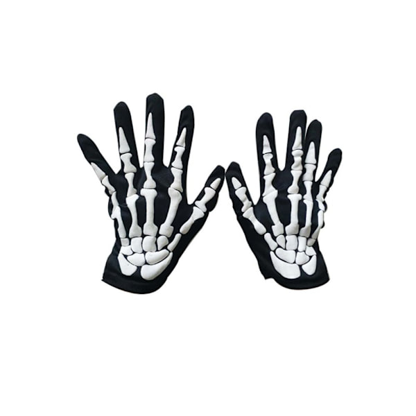 Unisex polyester skelett långa handskar Blodiga strumpor Halloween handskar 1