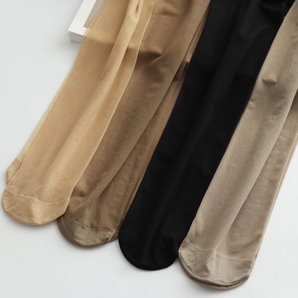 Dam Elastiska Tights Sidenstrumpor Strumpbyxor Sexig beige