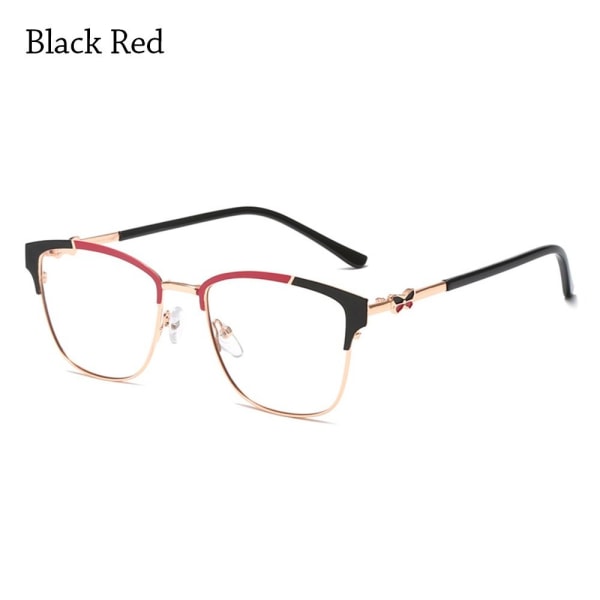 Blått ljus blockerande glasögon Optisk glasögon dator ögonskyddsglas Black Red