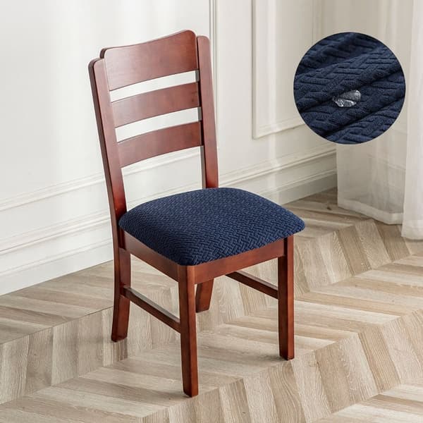 Äkta Vattentätt Stretch Stolsöverdrag för Matsalsstolar Navy