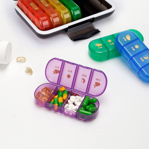 Veckovis Månatlig Pill Organizer Dispenser Box Medicin Tabletter Hållare Case Rese Organizer Box D