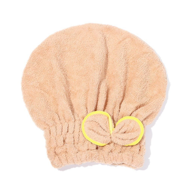 Hårtorkande Handduksmössa Coral Velvet Vått hår Torrt Turban Cap Coffee