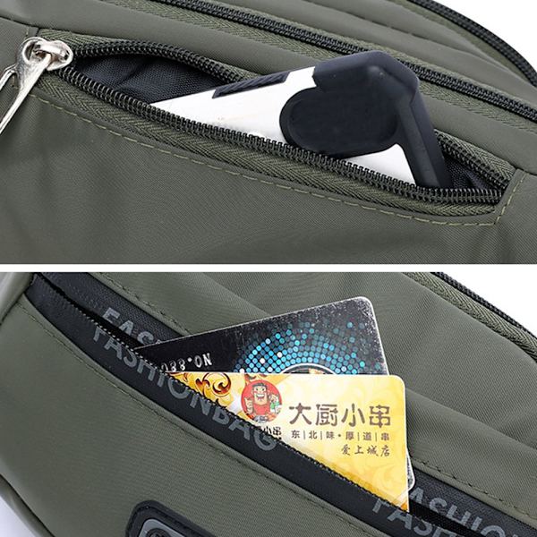 Midjeväska för män Bröstpaket Mobilväska Utomhussport Cross-body-väska grey