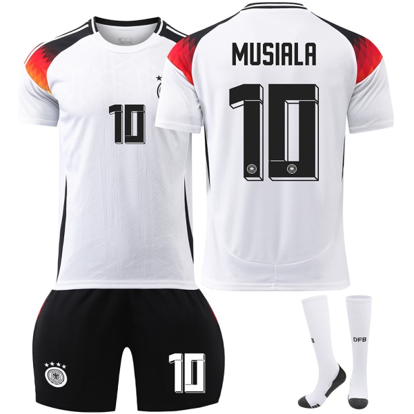 UEFA Euro 2024 Tyskland Hemma Barn Fotbollströja Kit Nr.10 Musiala 26