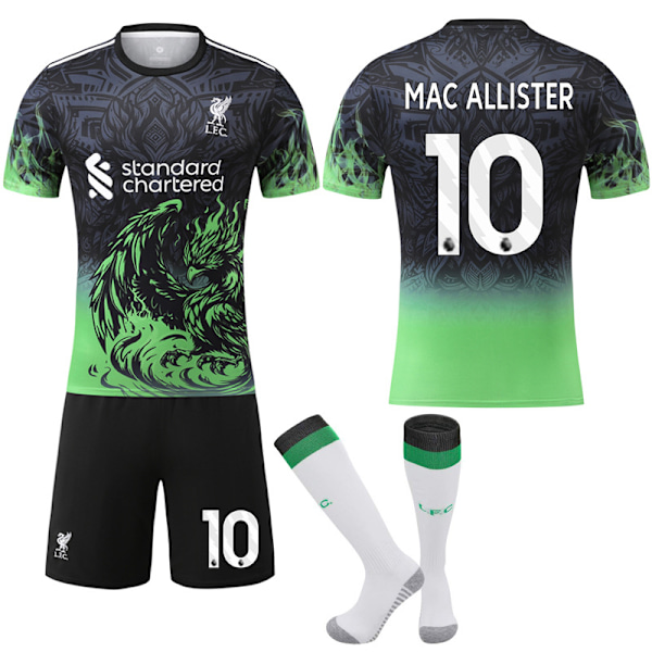 2025-2026 Liverpool Erikoisvuosipäivän Vihreä Jalkapallopaita Sukkien Kanssa No.10 MAC ALLISTER 16