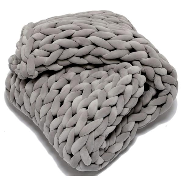 500 g sammetstjocka superbulky chunky garn white