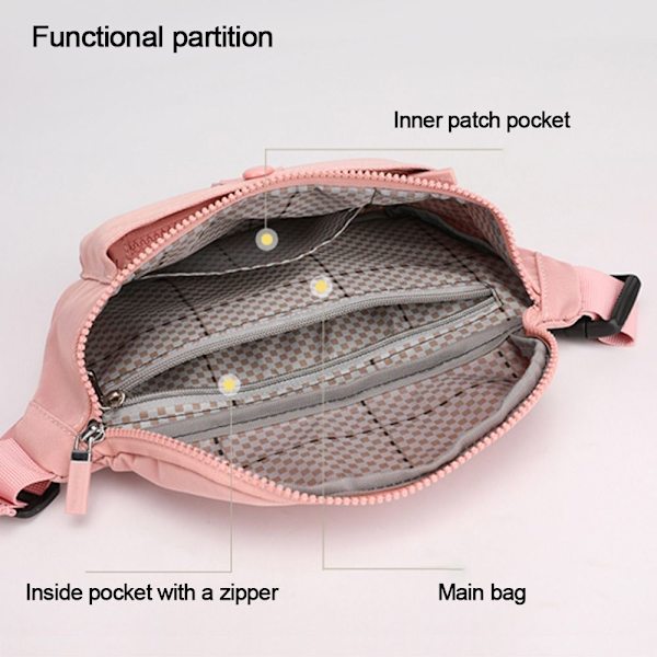 Vattentät Dam Midjeväska Fanny Pack Mobiltelefonväska black