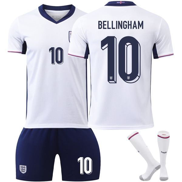 UEFA Euro 2024 England Hemmafotbollströja med strumpor No.10 BELLINGHAM 16