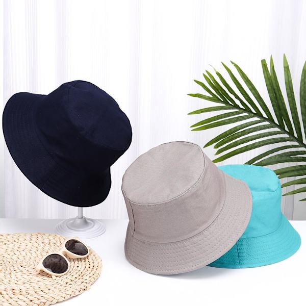 Hopfällbar Bucket Hat Beach Sun Hat Summer Fisherman Cap sky blue