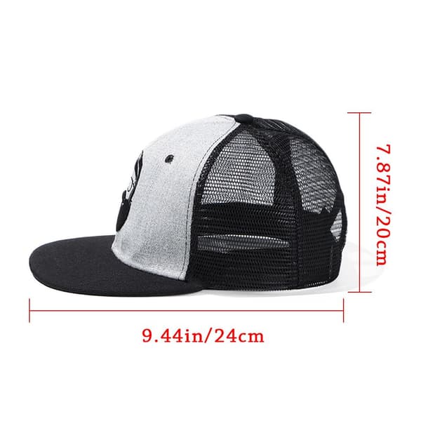 Broderad baseballkeps med skäggig gubbe, snapback-keps, meshkeps 2