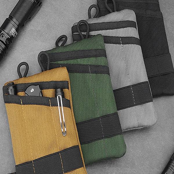 Outdoor Survival Kit förvaringsväska Bärbar hopfällbar hängande midjeväska Army Green without strap