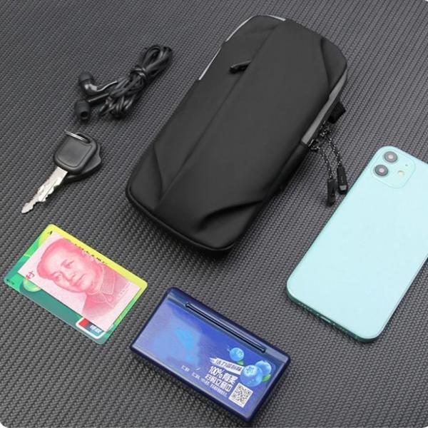 Sports Running Arm Bag Gym Bag Bum Bag Telefon 7 tums Armband Hip Wrist Bag dark blue