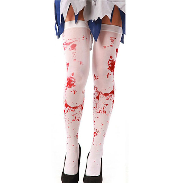 Unisex polyester skelett långa handskar Blodiga strumpor Halloween handskar 6