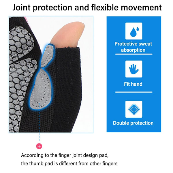 Fitness Half Finger Handskar Sport Handledsskydd Pink S