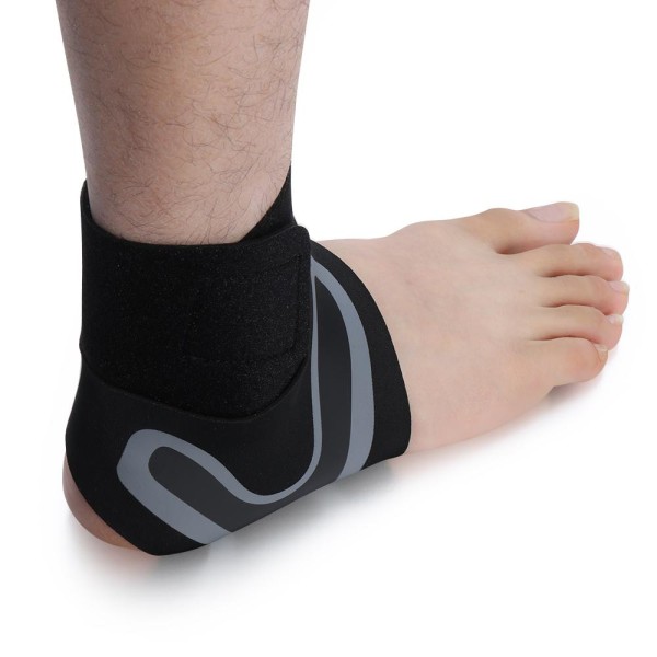 1 st Justerbart elastiskt fotledsstöd Ankelstöd Lättviktsventilerande kompression Anti stukning fotskyddsbandage Right Foot M
