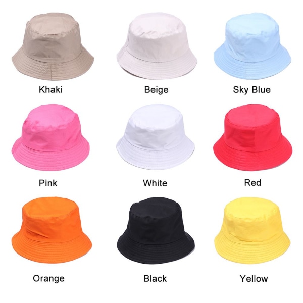 Hopfällbar Bucket Hat Beach Sun Hat Summer Fisherman Cap white