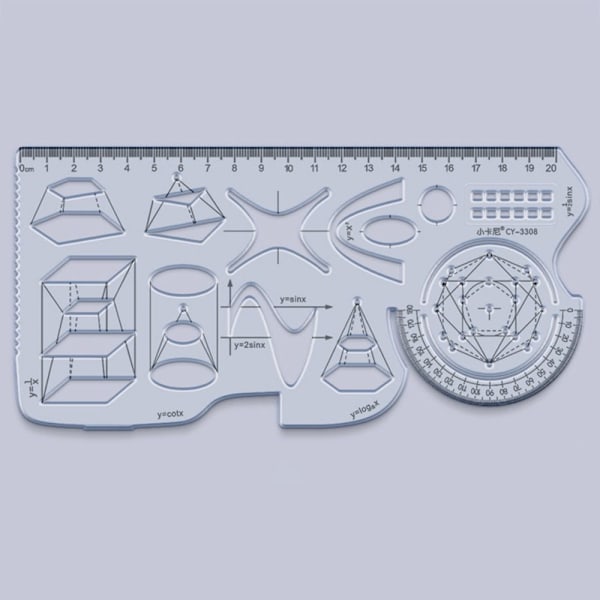 2 ST Multifunktions geometrisk ritlinjal Gradskiva Lärande mätverktyg Kreativt brevpapper Gåva Skolkontorsmaterial 03