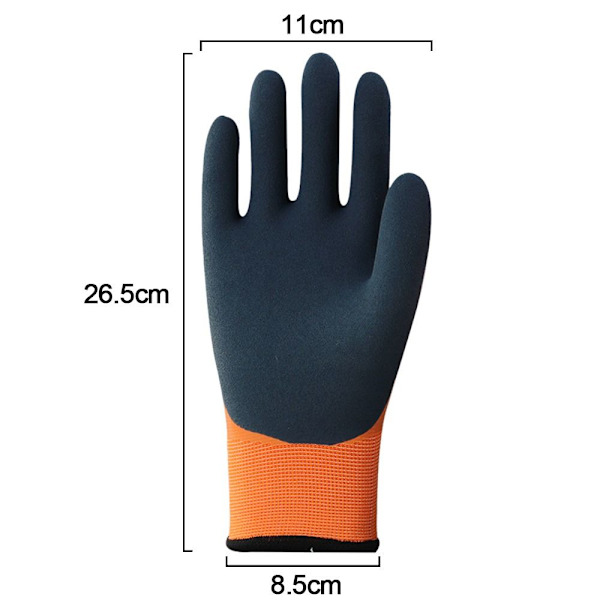 Thermal vinterarbetshandskar Utomhussporter Kallbeständiga skyddshandskar orange