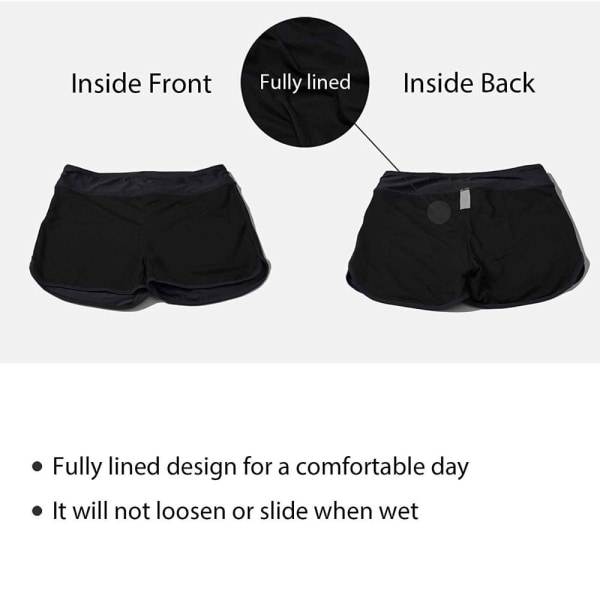 Damshorts med hög midja Bikinitröja Tankini-shorts Badkläder XL