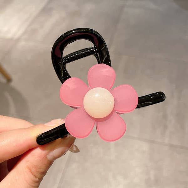 5 st Plast Blomma Hårklämma Söt Tjej Elastiskt Hårband