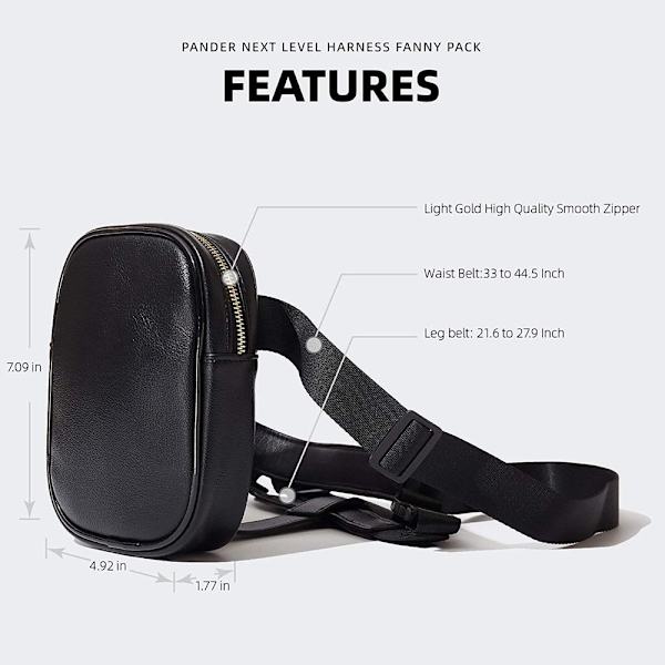 Kvinnor Lårsele Benväska Fanny Packs Läder red