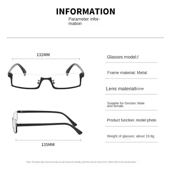 Blått ljus blockerande glasögon Optisk glasögon dator ögonskydd Black