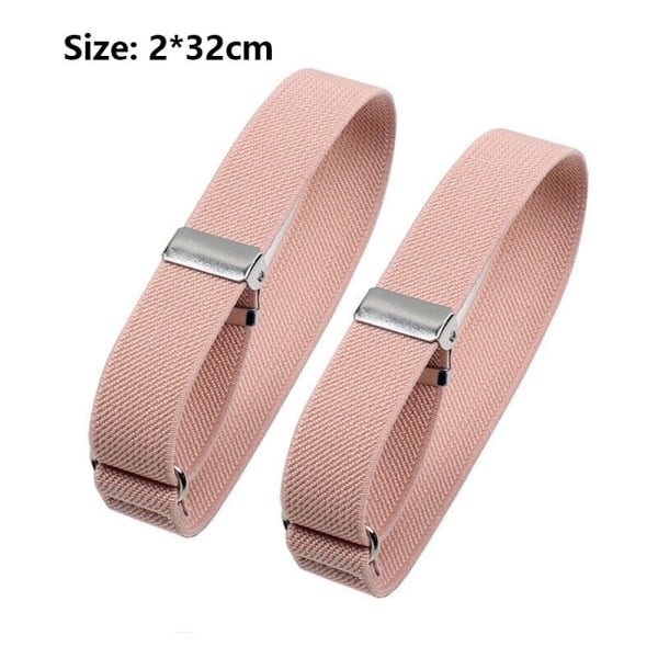 1 par elastiska skjortärmhållare Strumpeband Armbandsmanschetter Pink