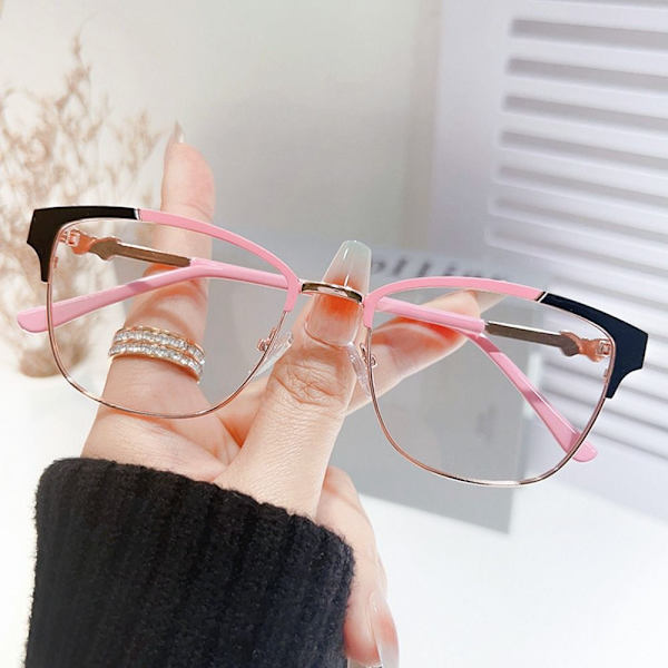 Blått ljus blockerande glasögon Optisk glasögon dator ögonskyddsglas Black Rose Gold