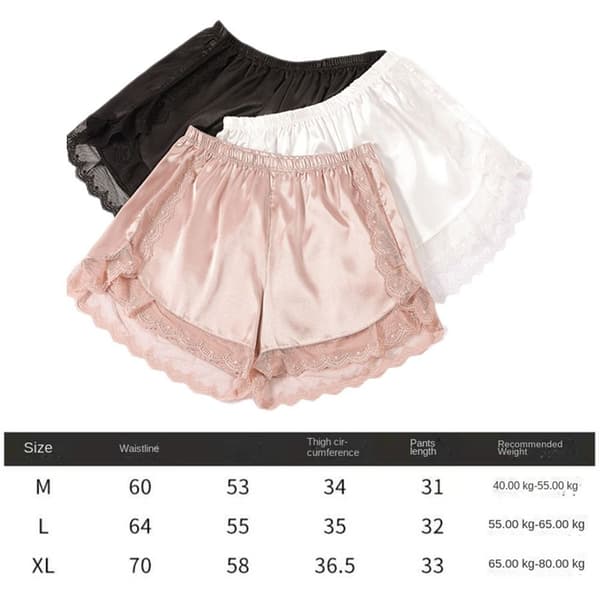 Kvinnors sovshorts, enkla säkerhetsshorts för hemmet, pyjamasshorts, underkläder black L