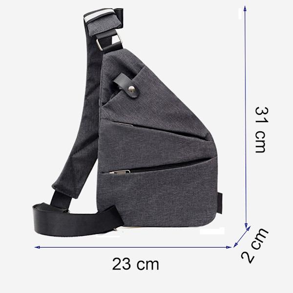 Män Casual axelväskor Rese Crossbody-väskor Black
