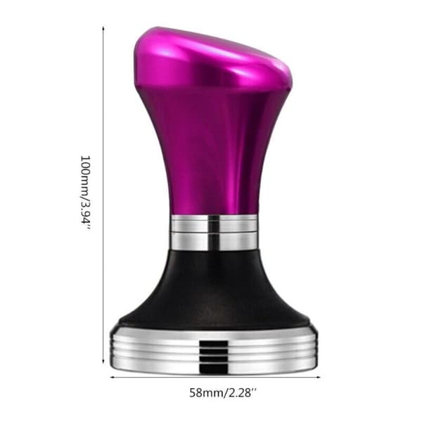 Kaffetamper i rostfritt stål, pulverpressar black