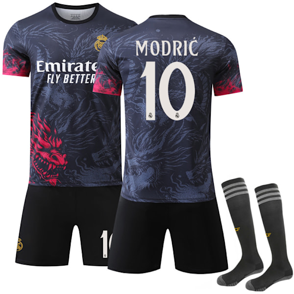 Real Madrid Dragon Special Edition Fotbollströja med Strumpor för Barn & Vuxna 2024-2025 No.10 Modric XS