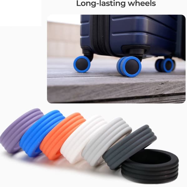 8 st Resväskhjulsskor med Tyst Ljud Resväskhjulsskydd 8pcs Grey