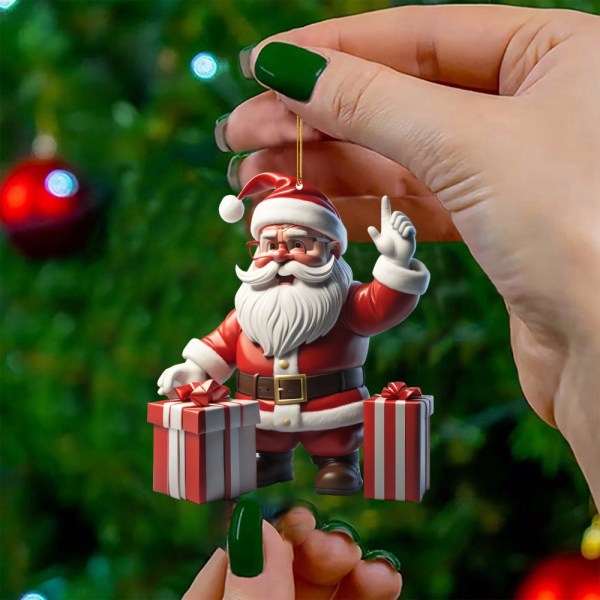 3st Mini jultomte julgran dekoration hängande hänge A-3pcs